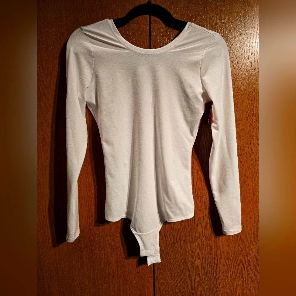 White Spanx body suit